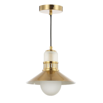 Colin Adjustable Iron/Glass Retro Hurricane LED Pendant - JONATHAN Y